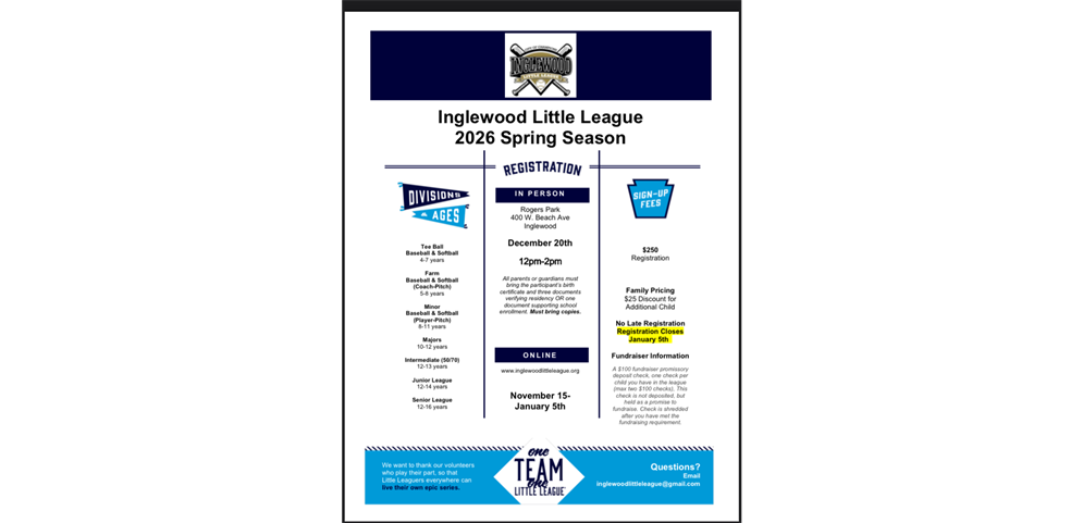 2026 Spring Registration Now Open 