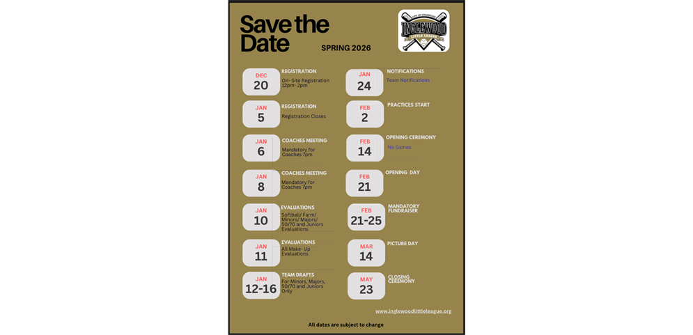 2026 Spring Save The Dates 